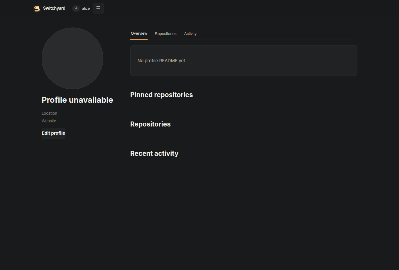 Switchyard user profile